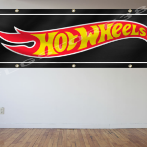 Hot Wheels Banner Flag 2x8Ft Mattel Toys Collectors Wall Decor Flag Man Cave