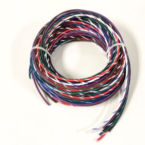 AUTOMOTIVE WIRE - 12 GAUGE GA HIGH TEMP GXL WIRE 7 STRIPED COLORS - 25' EA U.S.A