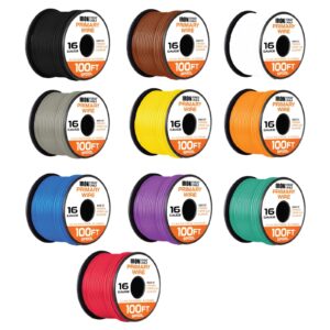 Iron Forge Cable 1000 ft 16 Gauge Primary Automotive Wire Assortment - 10 Roll A