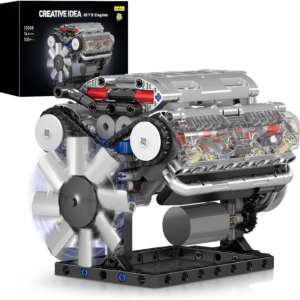 DIY V8 Engine Model Kit for Adults, Working Mechanical STEM Toy 535 Pcs-USA SHIP