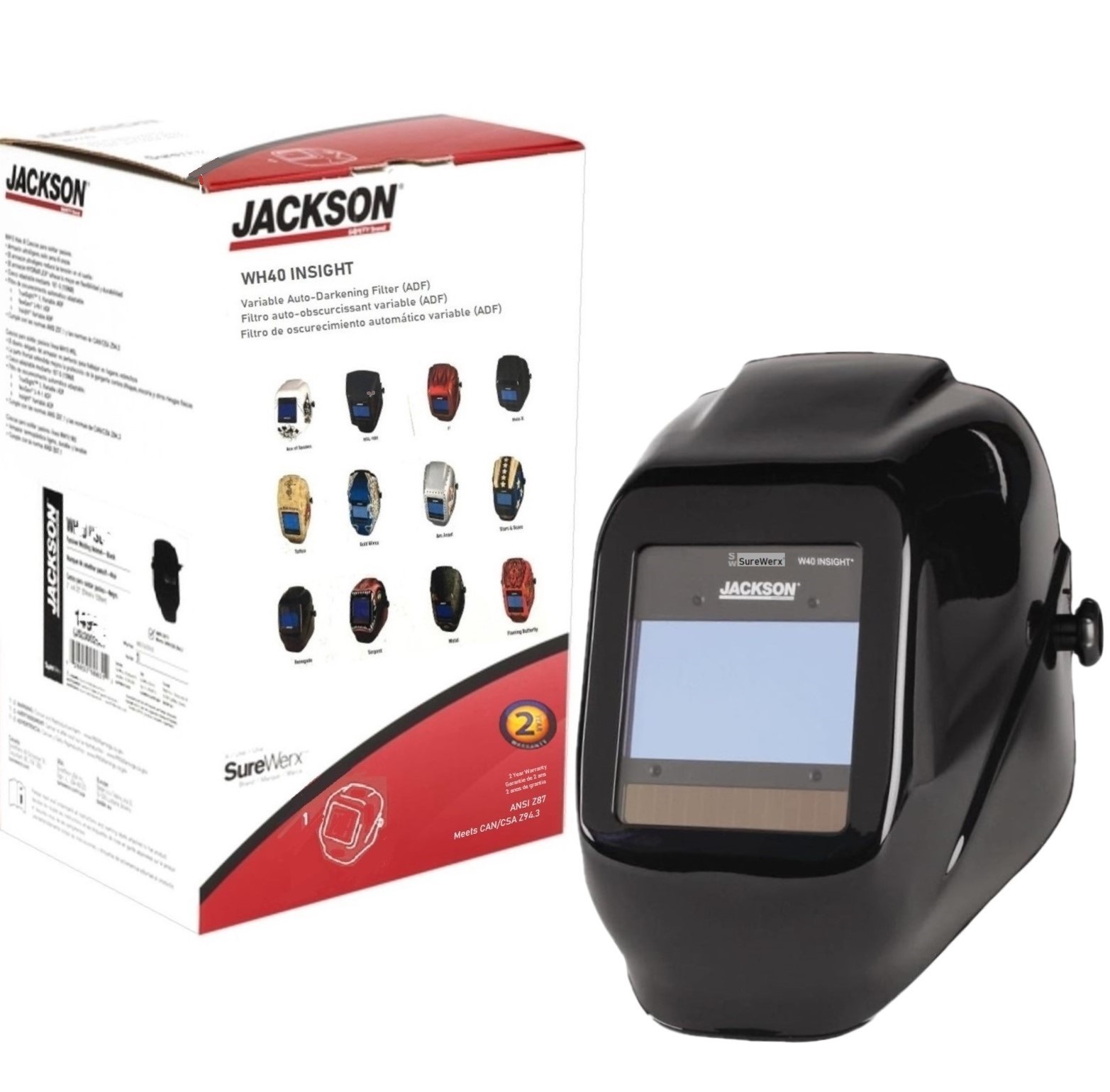 Jackson Safety Insight Digital Auto Darkening ADF Welding Helmet Halo X (46131)
