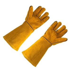 Comfortable Cowhide Leather Fireproof Welding/Safety Cuff Gloves