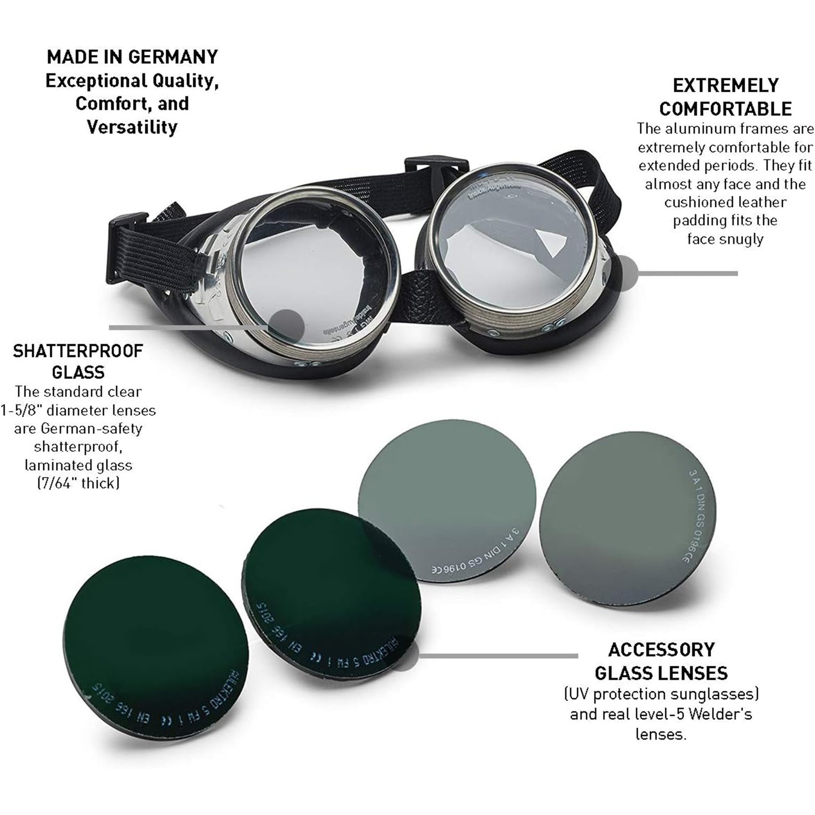 Welding Glasses Safety Goggles Plasma Cutting Glasses UV Protection - Image 2