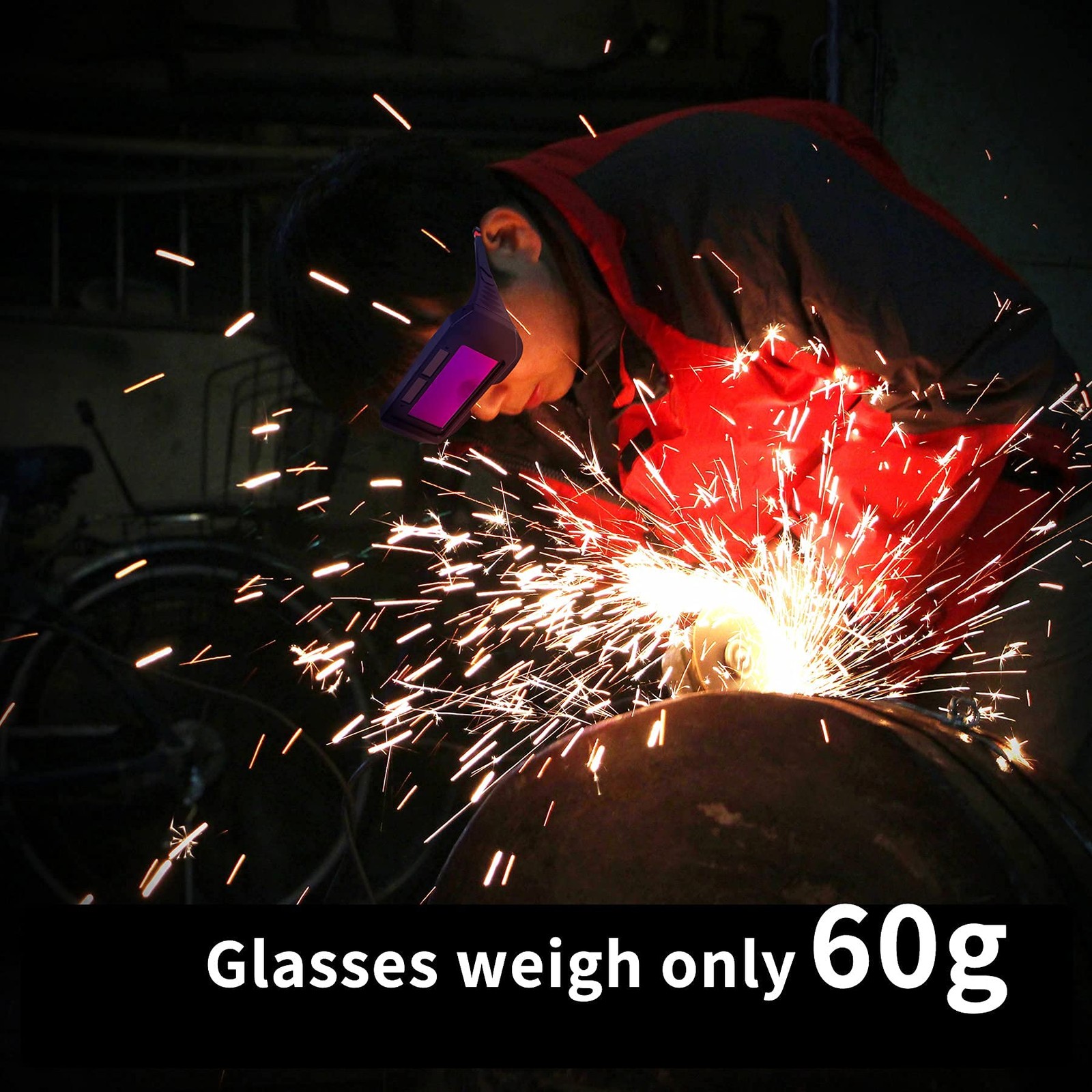 LCD Welder Glasses Safety Protective Solar Powered Auto Darkening Welding Goggle - Image 2