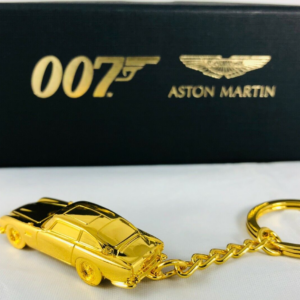 JAMES BOND ASTON MARTIN DB5 GOLD KEYRING 007 NO TIME TO DIE