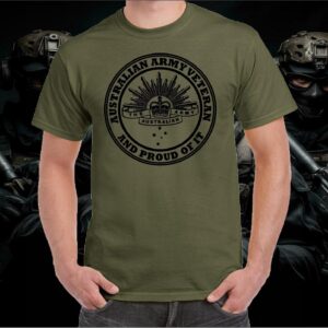 AUSTRALIAN ARMY VETERAN PROUD T-SHIRT T SHIRT CLOTHING APPAREL RETRO TSHIRT