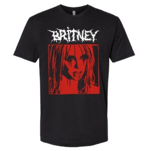 Britney Spears T-Shirt Black Metal Funny Shirt Punk Rock Fan Apparel Small-3X