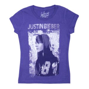 Justin Bieber Never Say Never Junior Top Youth X-Large Purple