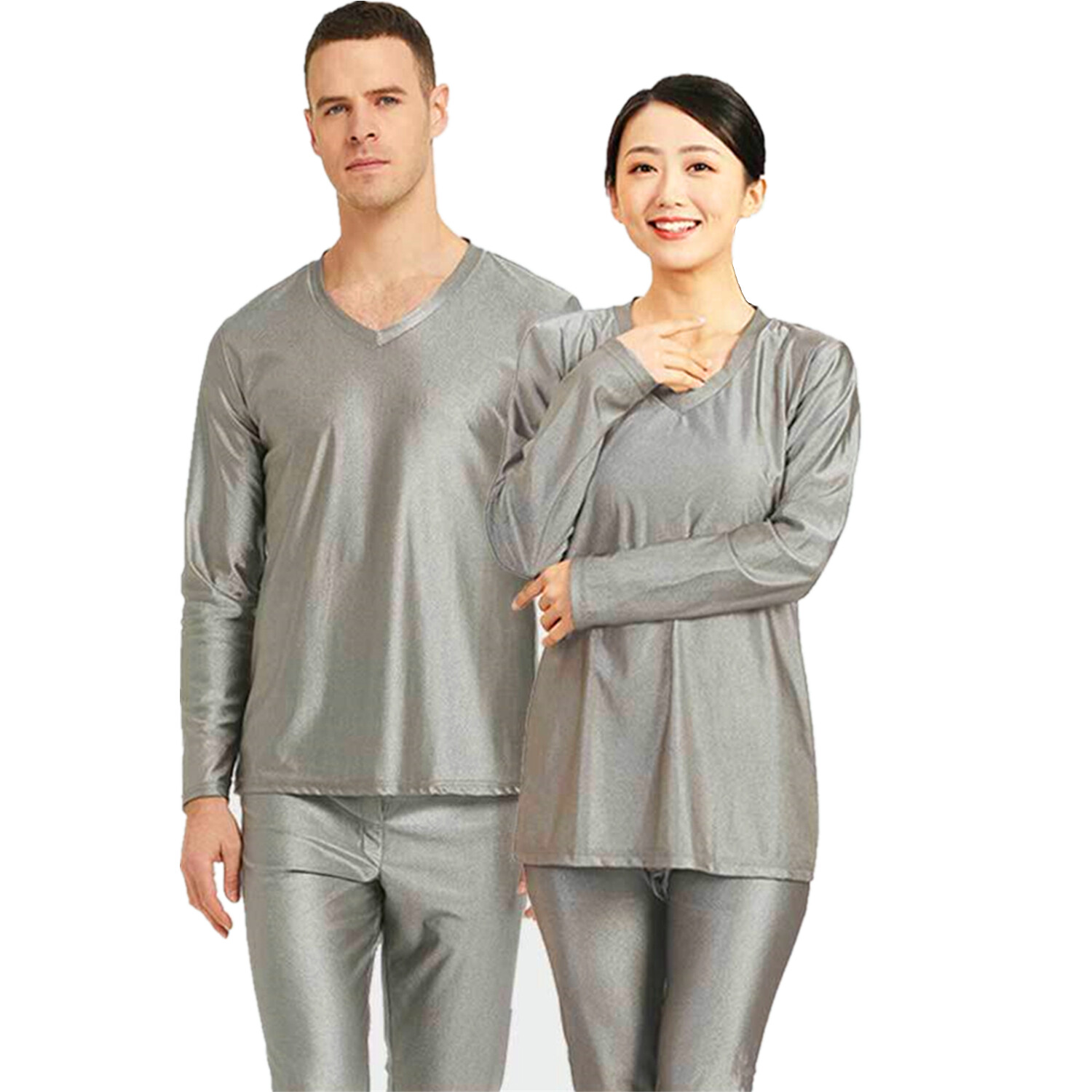 EMF EMI Shielding Anti-Radiation 100% Pure Silver Fiber Clothes-Long Sleeve Tops - Image 4