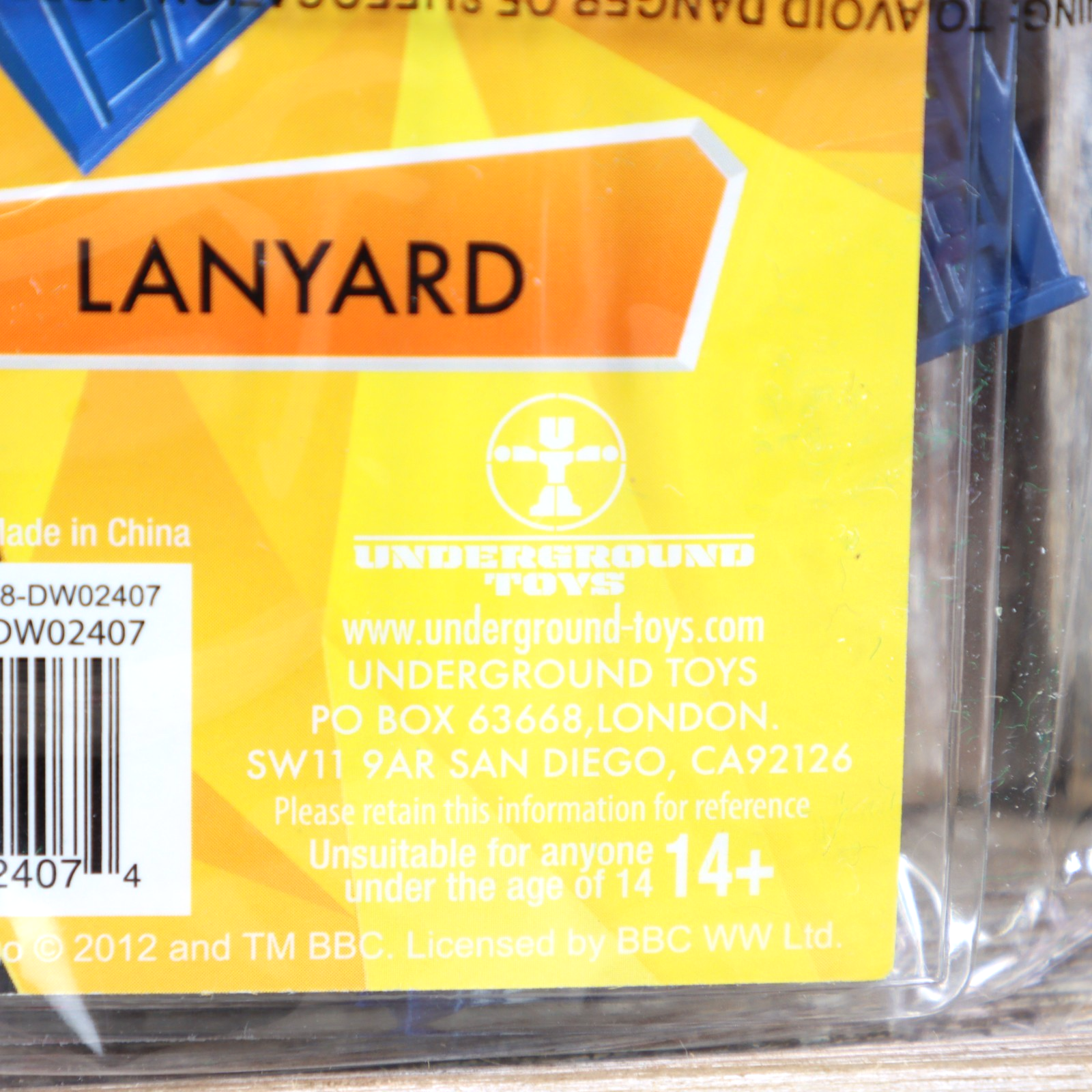 Doctor Who Lanyard Call Box With TARDIS Charm BBC Underground Toys 2012 Sealed - Image 5