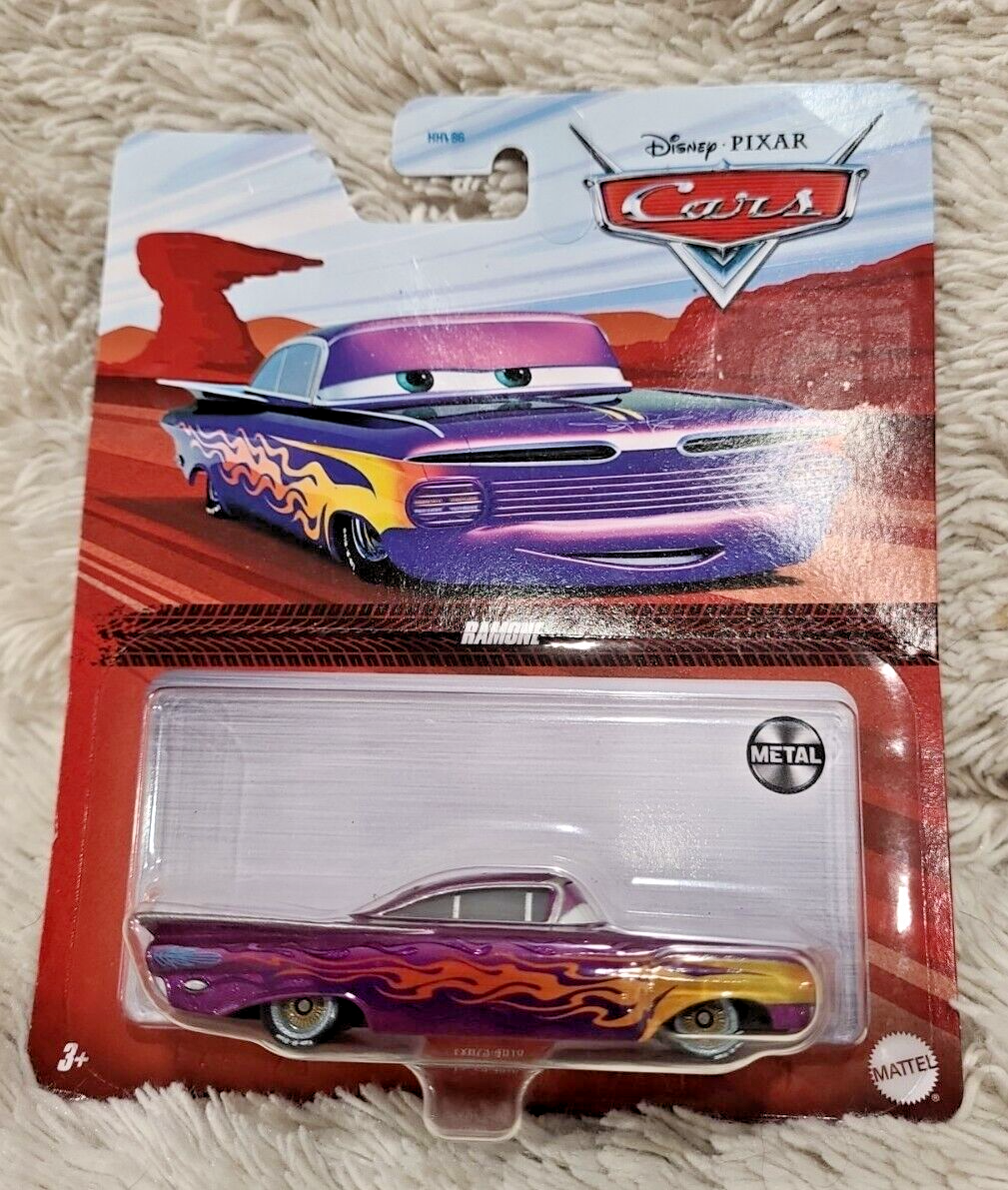 Disney Pixar Cars RAMONE New Version 2023 Metal Series Purple Flames Low Rider