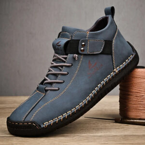 Waterproof Leather Casual Men Shoes Outdoor Non Slip Walking Driving Sneakers