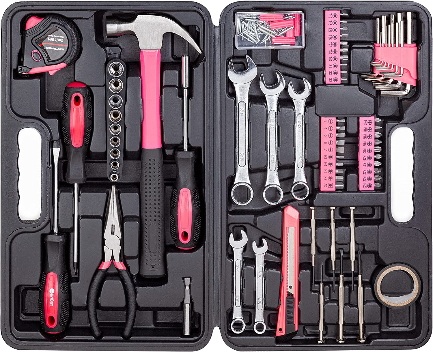 148 Piece Tool Set General Hand Tool Kit with Plastic Toolbox Storage Case, Auto - Image 2