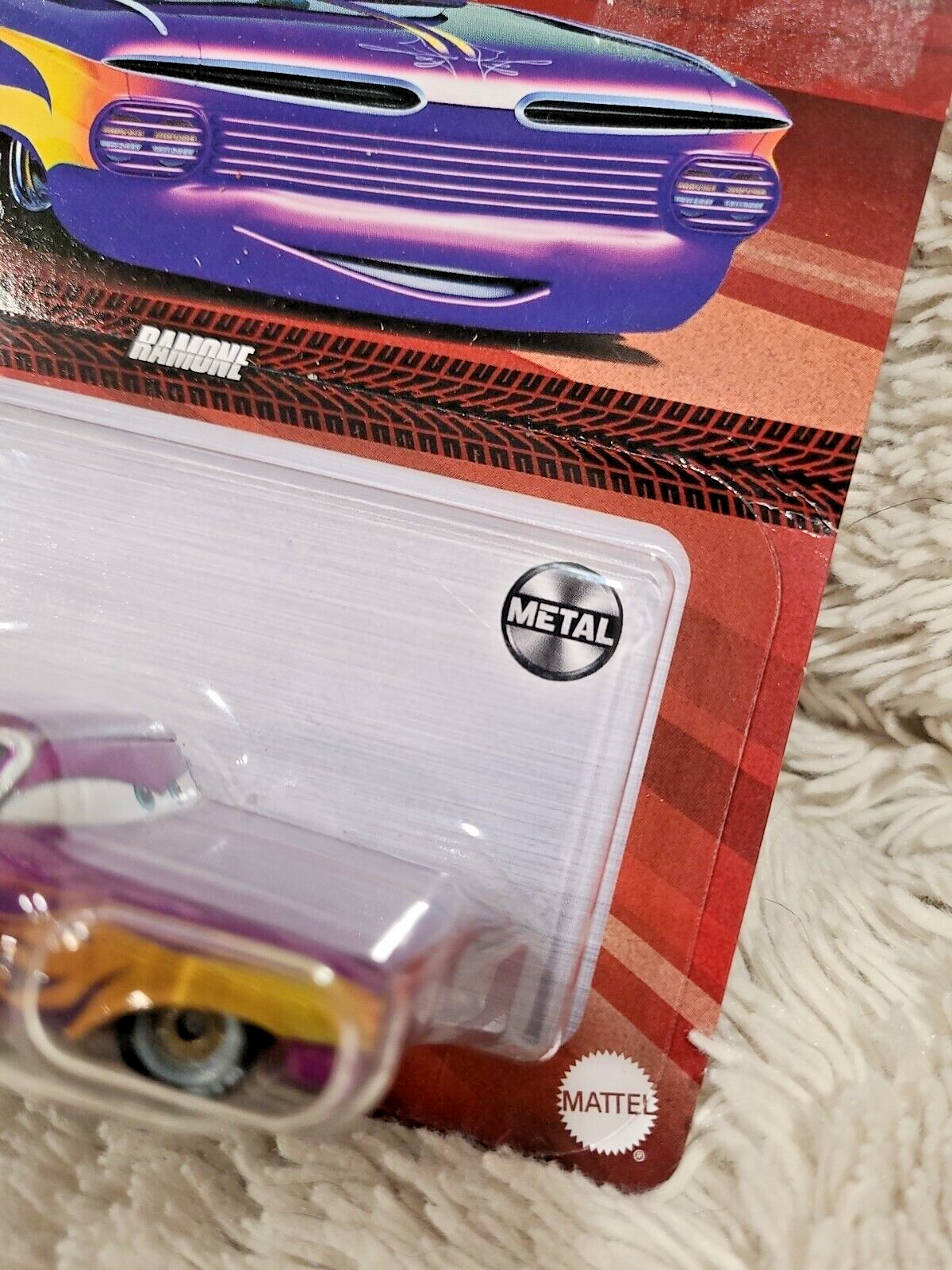 Disney Pixar Cars RAMONE New Version 2023 Metal Series Purple Flames Low Rider - Image 4