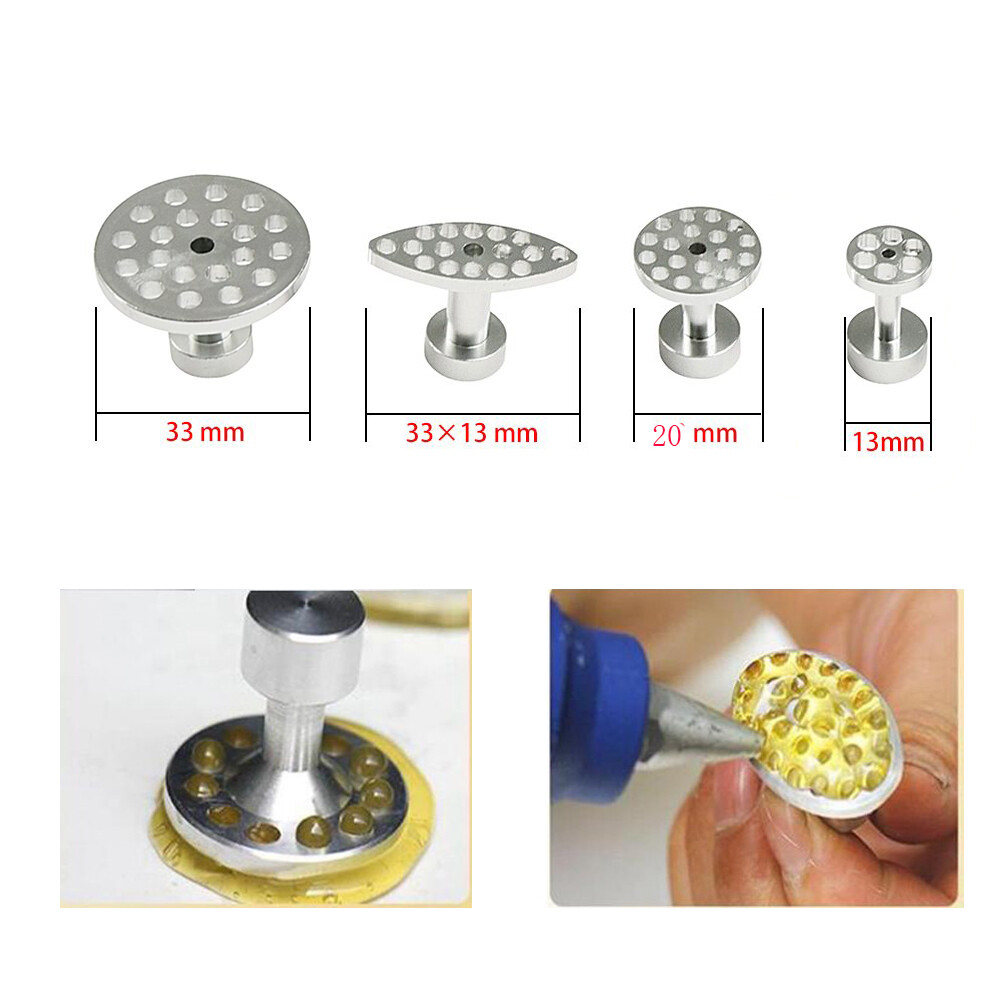 Paintless Car Tools Aluminum Glue Puller Tabs 4 Sizes Automotive Tool Kit - Image 3