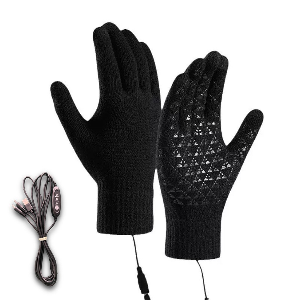 Heated Gloves Electric Rechargeable Battery Hand Warm Windproof Thermal Winter - Image 2