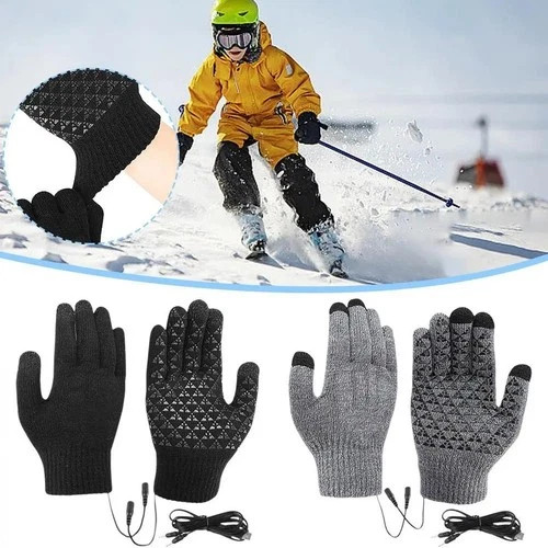 Heated Gloves Electric Rechargeable Battery Hand Warm Windproof Thermal Winter - Image 4