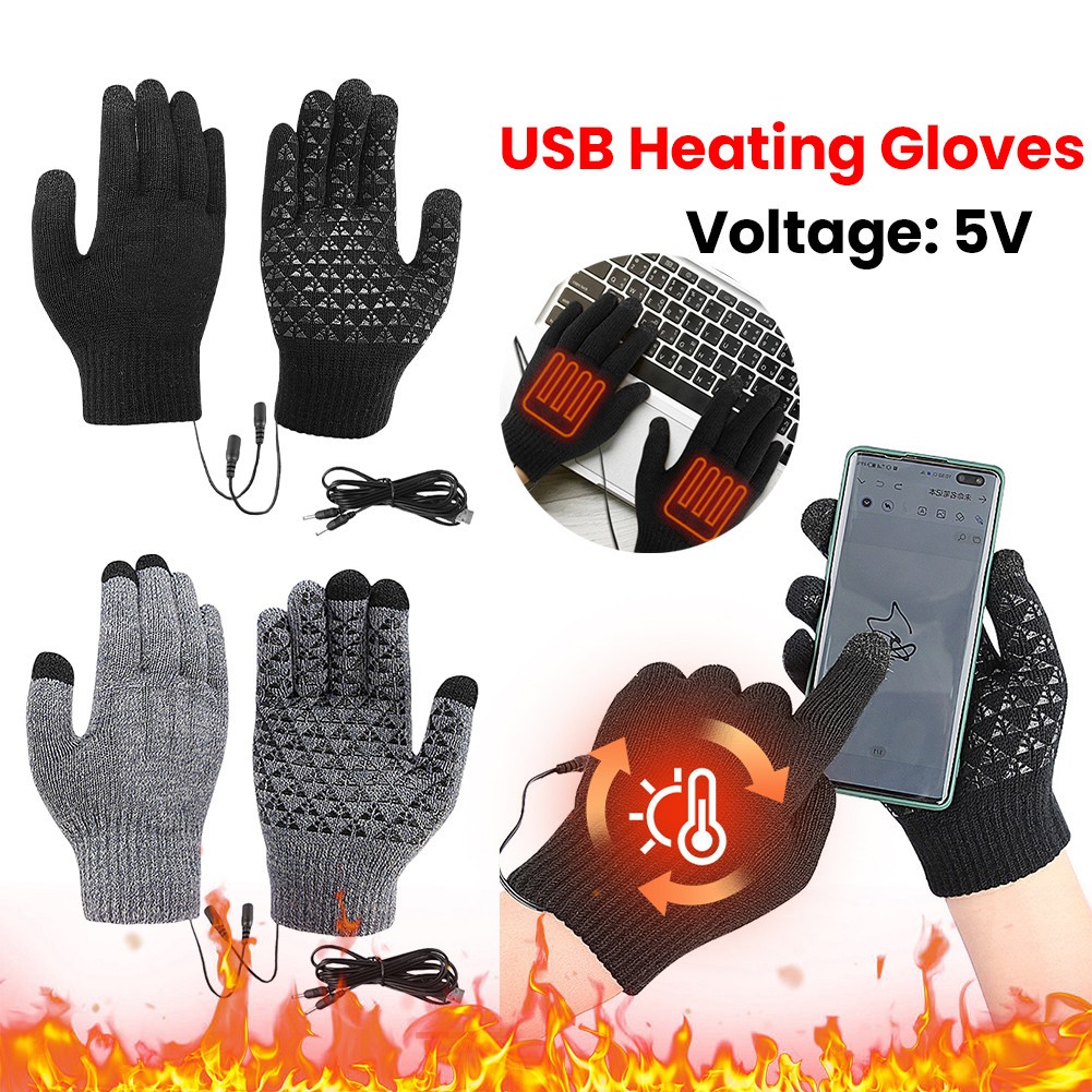 Heated Gloves Electric Rechargeable Battery Hand Warm Windproof Thermal Winter - Image 5