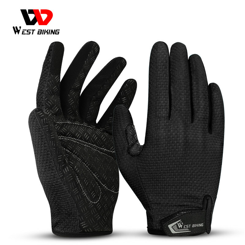 WEST BIKING Breathable Cycling Full Finger Gloves Touch Screen Sports Gloves - Image 3