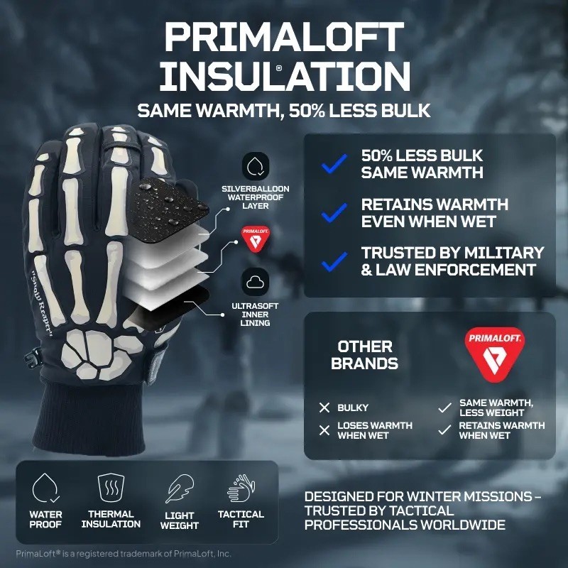 Snow Reaper Waterproof Tactical Gloves – Winter Insulated, Windproof, Outdoor - Image 5