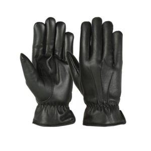 Leather winter Men’s Dress Gloves Soft Thermal Lined Dressing Black