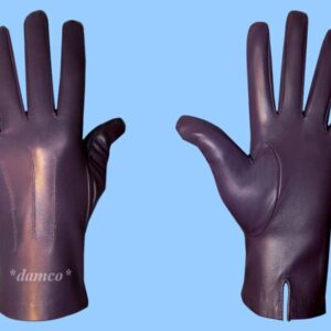 Mens Gloves-Purple LEATHER DRESS GLOVES-SILK LINED GENUINE LAMBSKIN LEATHER st10
