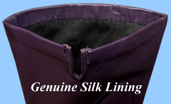 Mens Gloves-Purple LEATHER DRESS GLOVES-SILK LINED GENUINE LAMBSKIN LEATHER st10 - Image 2