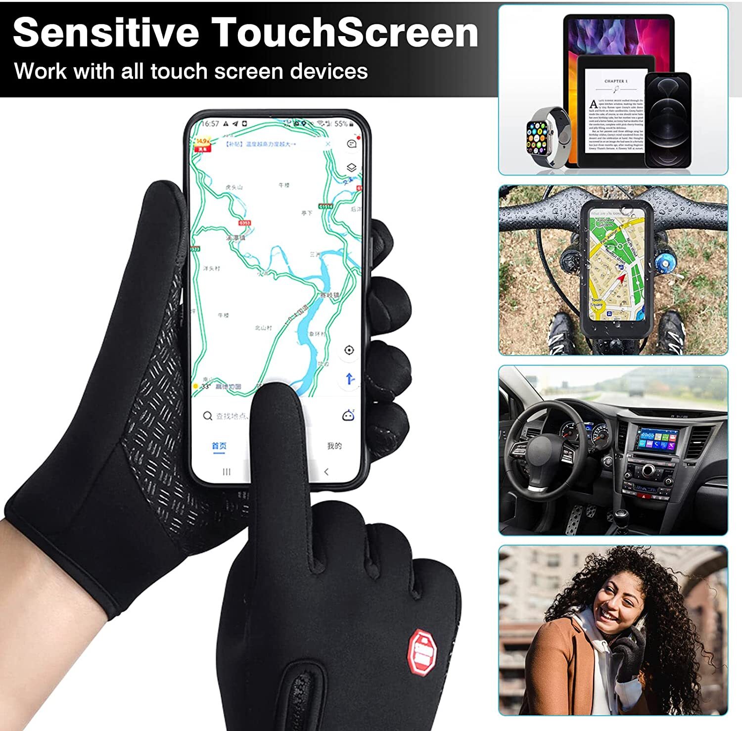 Thermal Windproof Waterproof Winter Gloves Touch Screen Warm Mittens Men Women - Image 3