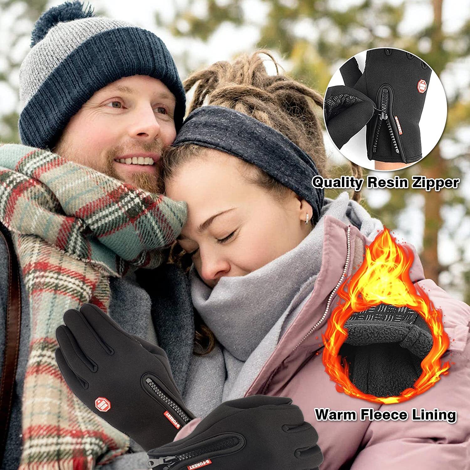 Thermal Windproof Waterproof Winter Gloves Touch Screen Warm Mittens Men Women - Image 4