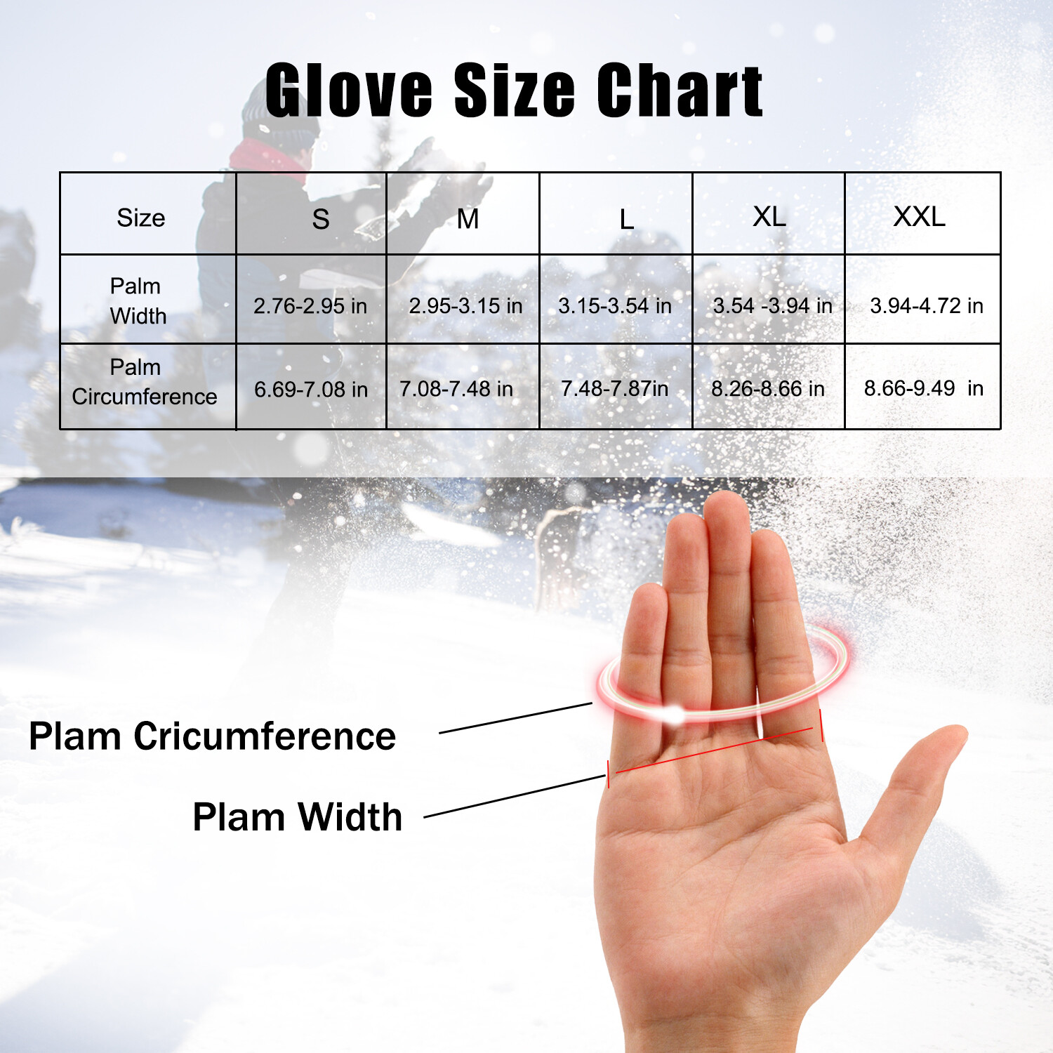 Men Women Winter Thermal Waterproof Windproof Touch Screen Warm Ski Snow Gloves - Image 4