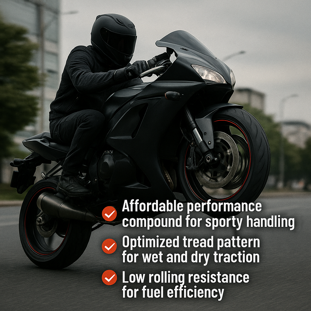 Roadmax Diablo 160/60-17 + 120/70-17 (75H) Motorcycle Tire SET (1Front + 1Rear) - Image 5