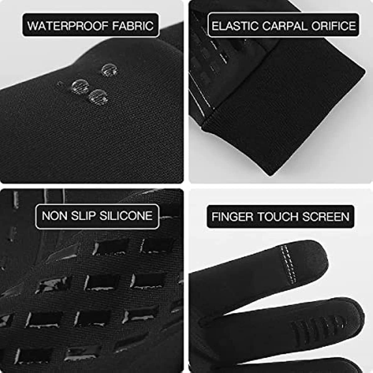 Winter Gloves Touchscreen Warm Thin Liner Running Gloves for Work Riding Driving - Image 4