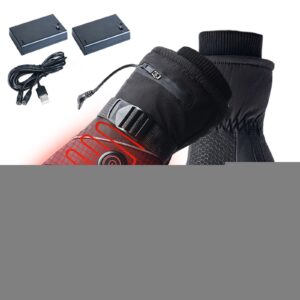 Electric Heated Gloves 3 Temperature Adjustable Heating Warm Windproof Gloves
