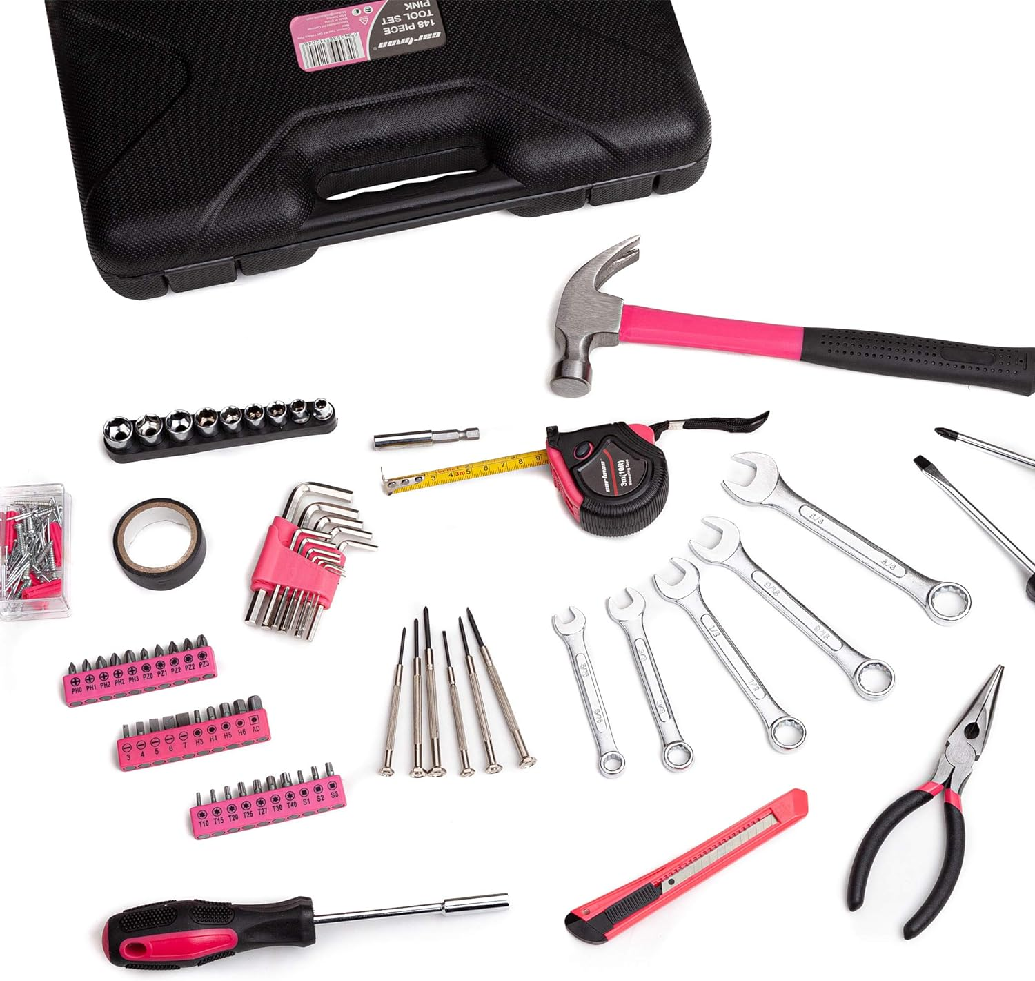148 Piece Tool Set General Hand Tool Kit with Plastic Toolbox Storage Case, Auto - Image 5
