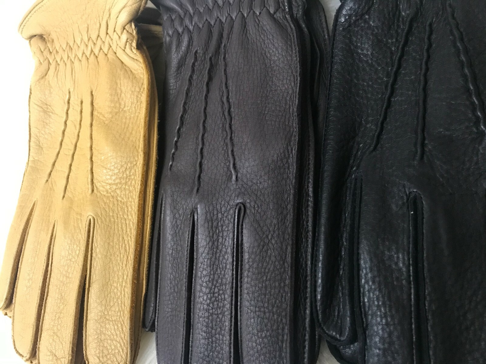 Deerskin Leather Dress Gloves - Mens & Ladies- 3 colors & sizes
