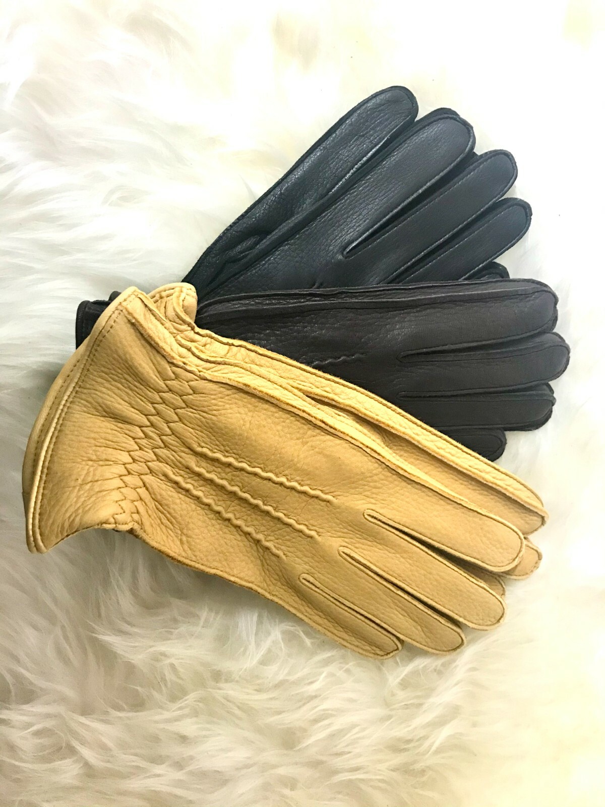 Deerskin Leather Dress Gloves - Mens & Ladies- 3 colors & sizes - Image 2