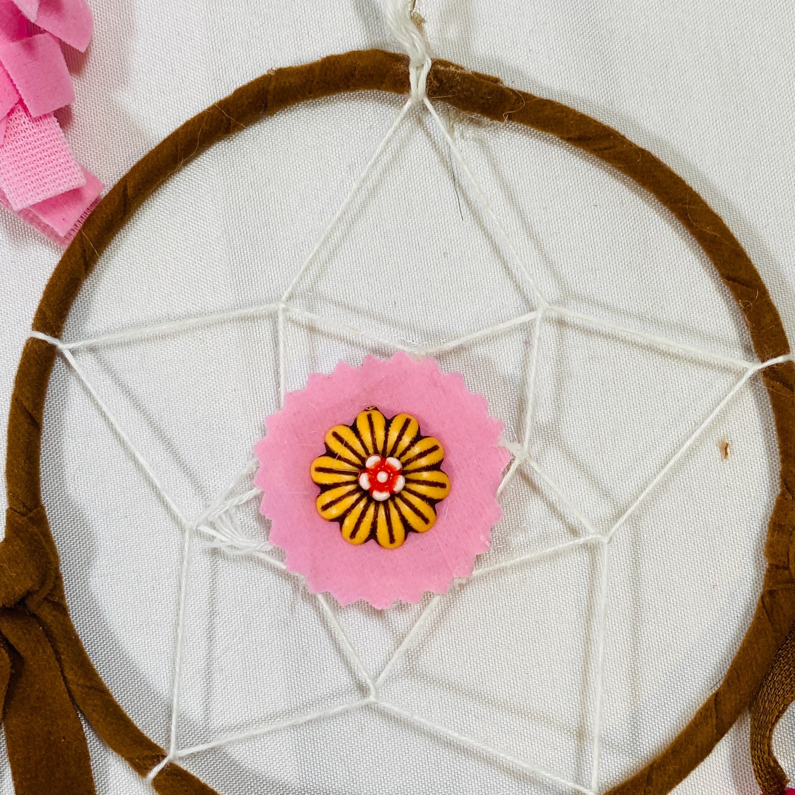 Native American Indian Pink Dress Dreamcatcher Outfit Set for 18" Girl Doll Kaya - Image 3