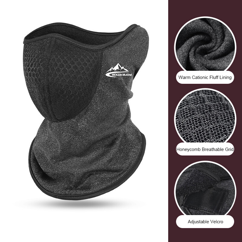 Winter Autumn Thermal Balaclaca Cycling Half Face Mask Shield Ear Cover Headwear