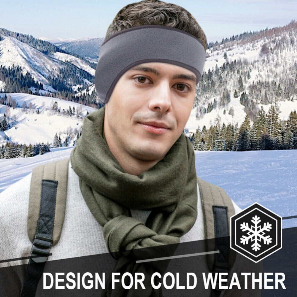 Winter Sports Headband Polar Fleece Bandana Ear Warm Sweatband Headwear Hairband - Image 5
