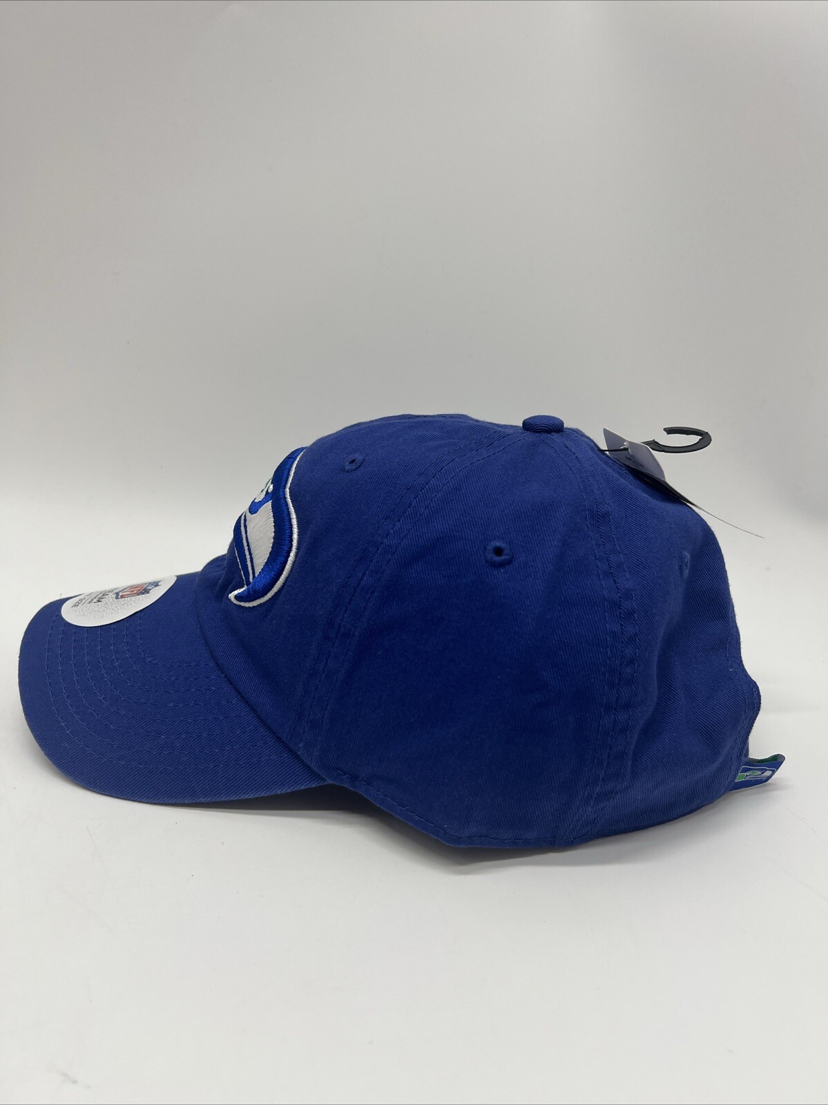 Seattle Seahawks NFL Team Apparel Headwear Blue Strapback Hat Cap Logo - Image 3
