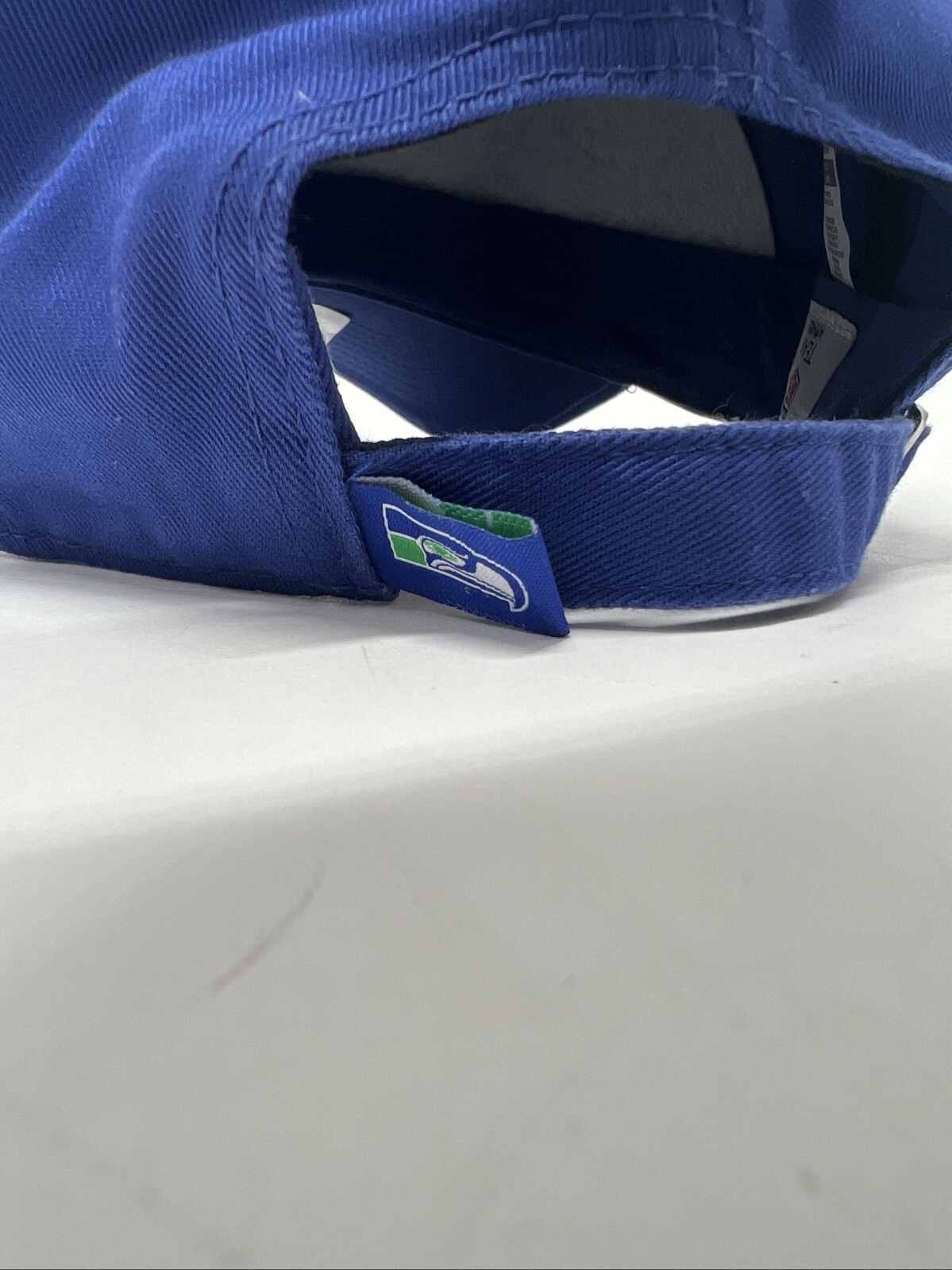 Seattle Seahawks NFL Team Apparel Headwear Blue Strapback Hat Cap Logo - Image 5