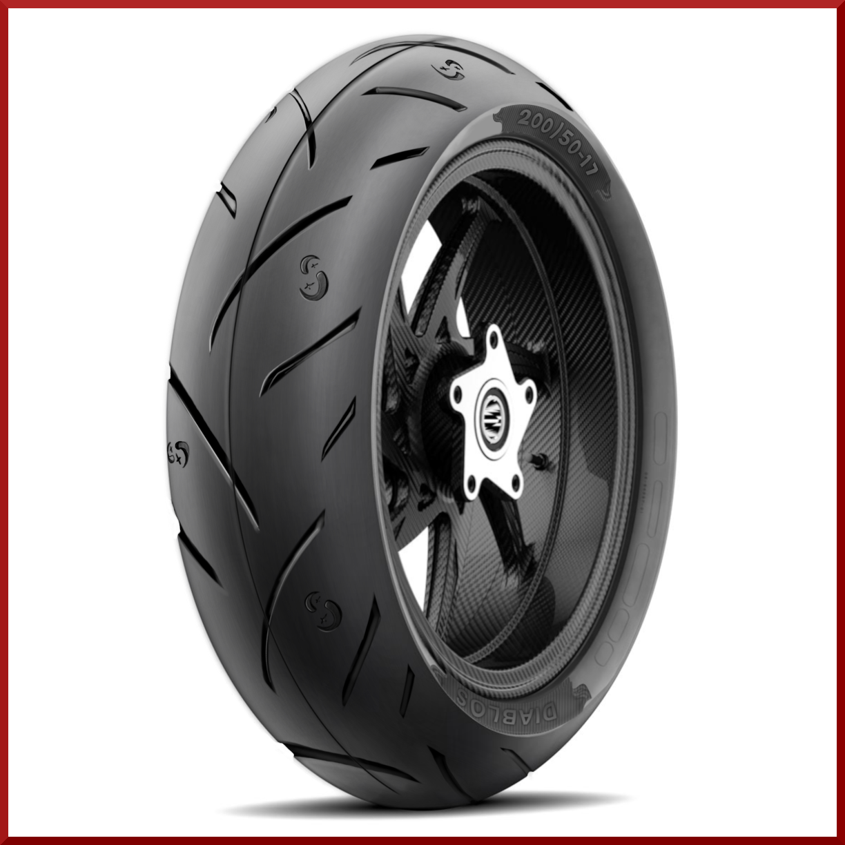 Roadmax Diablo Rear 200/50-17 (75H) Motorcycle Tire for Honda Yamaha Harley etc