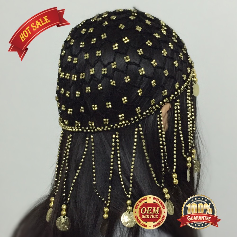 Hand made Beaded Headpiece Headwear Hat Cap Fancy Dress Costume for Girl women