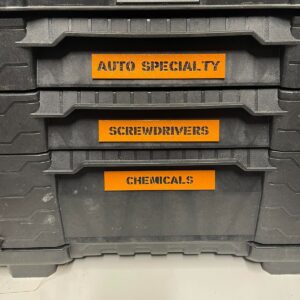 Ridgid Pro Gear Tool Box DRAWER Labels for Gen 2 drawer boxes & others