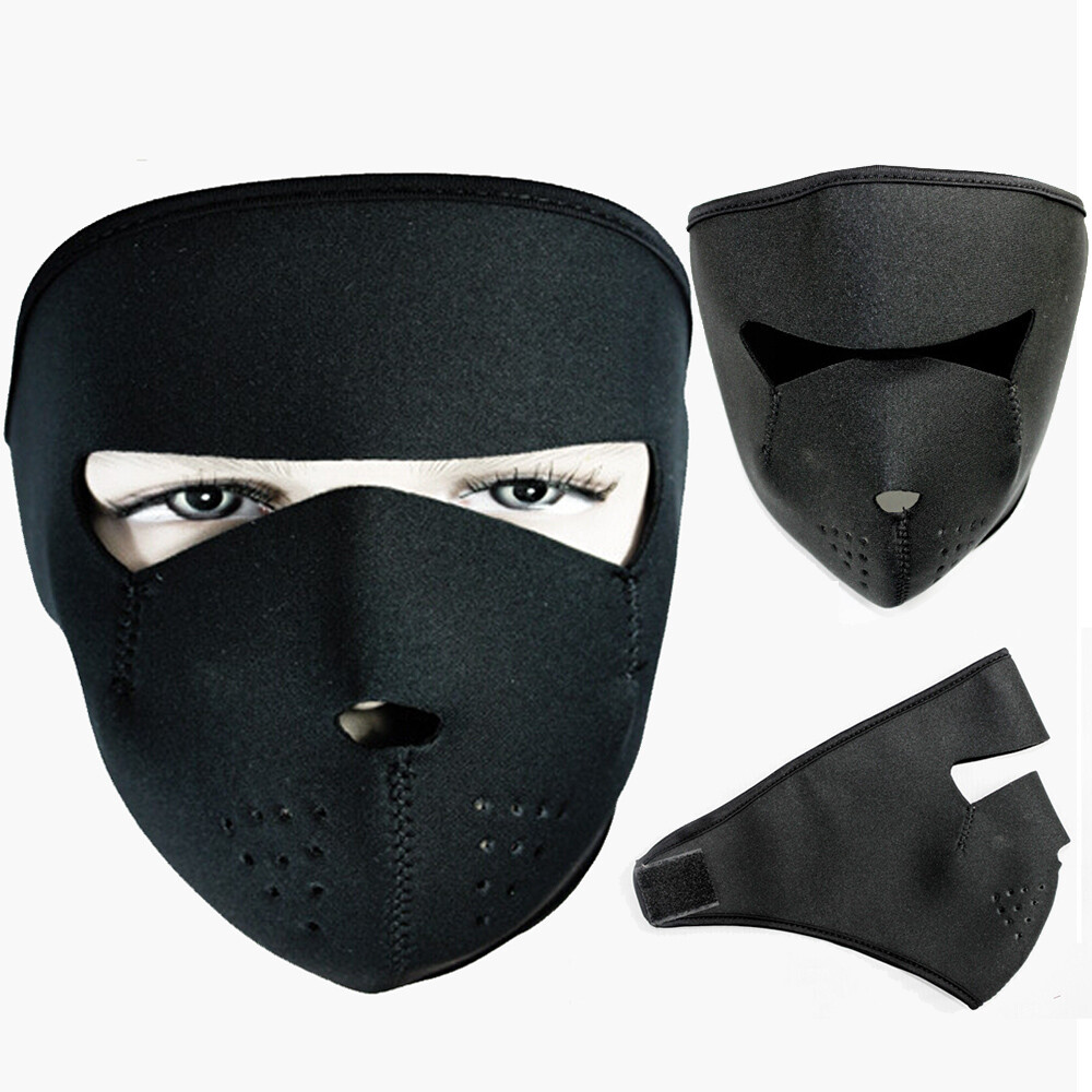 Neoprene Skull Halloween Mask Headwear Activities Full Face Cover Black Outdoor