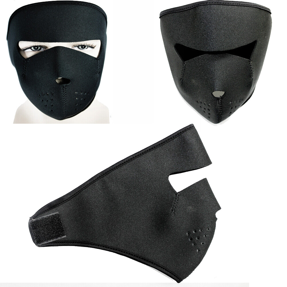 Neoprene Skull Halloween Mask Headwear Activities Full Face Cover Black Outdoor - Image 3