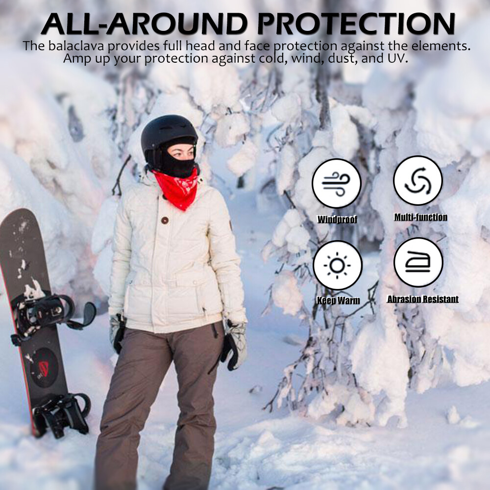 Winter Balaclava Ski Full Face Mask Windproof Fleece Neck Warm for Cold Weather - Image 2