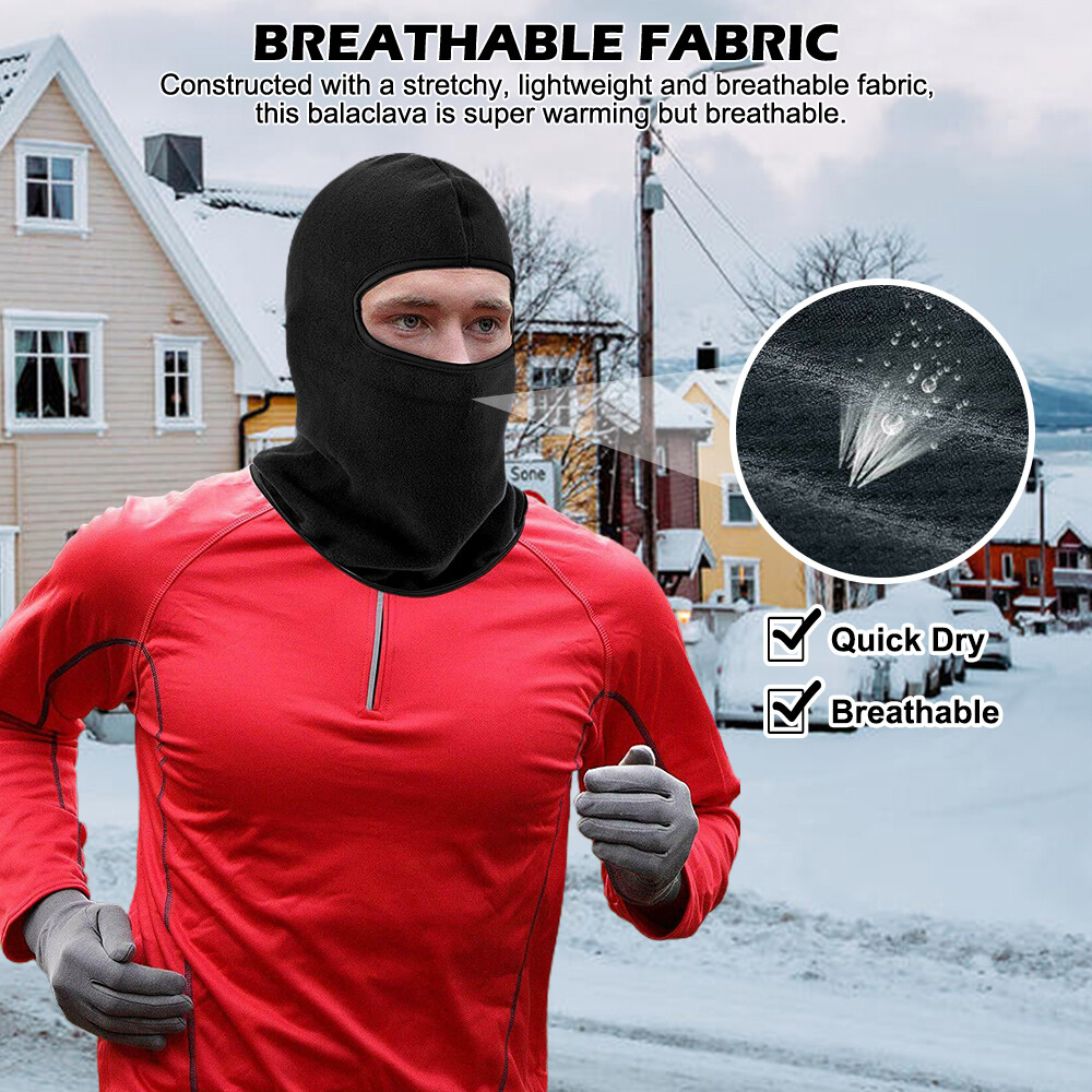 Winter Balaclava Ski Full Face Mask Windproof Fleece Neck Warm for Cold Weather - Image 4