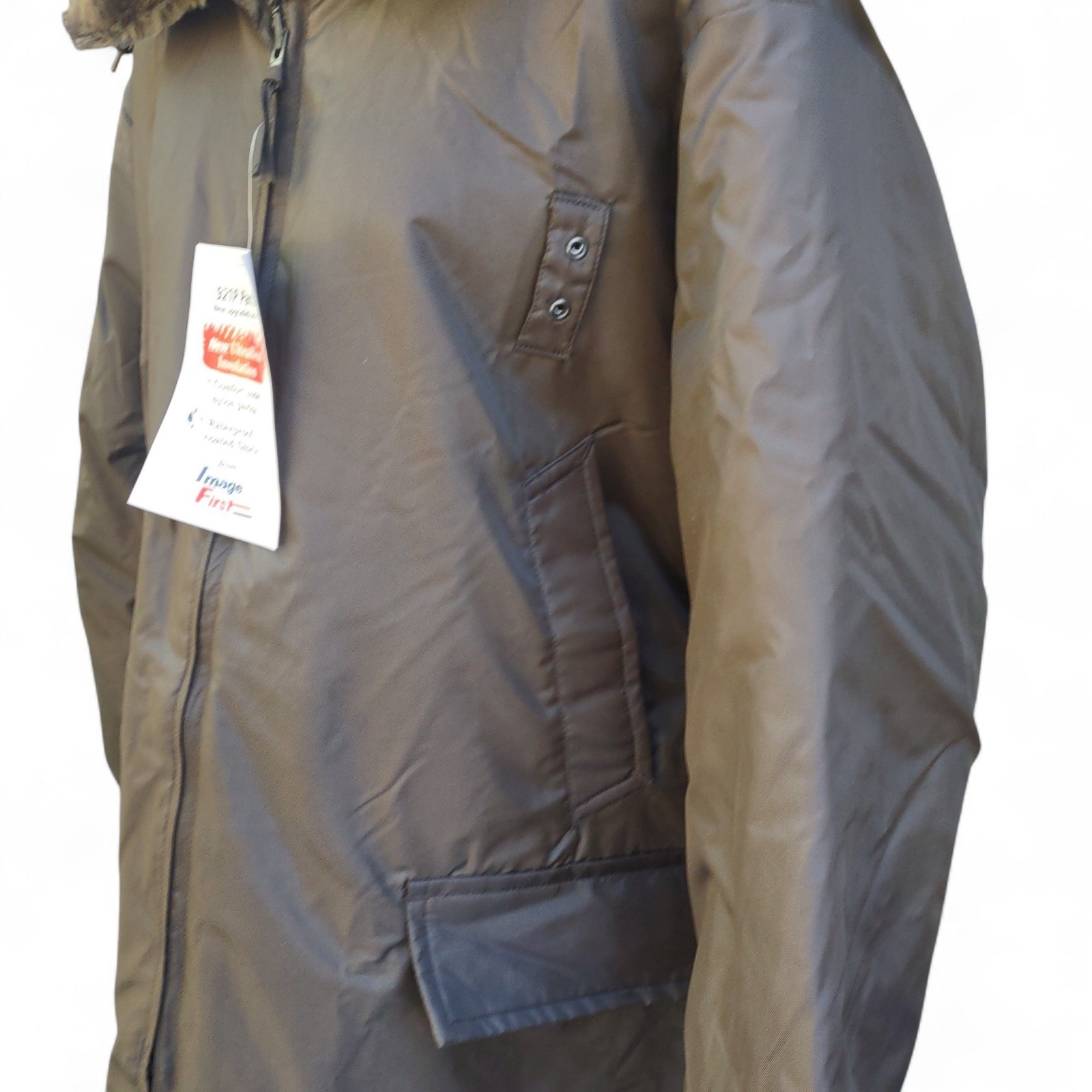 Vtg Mens Heavy Parka Jacket Coat Detachable Hood Waterproof Insulated 2XL NWT - Image 5