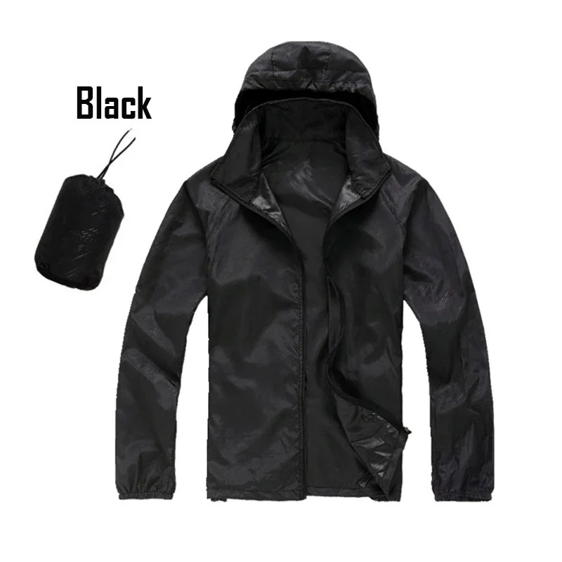 Camping Rain Jacket Men Women Waterproof Sun Protection Clothing Fishing Hunting